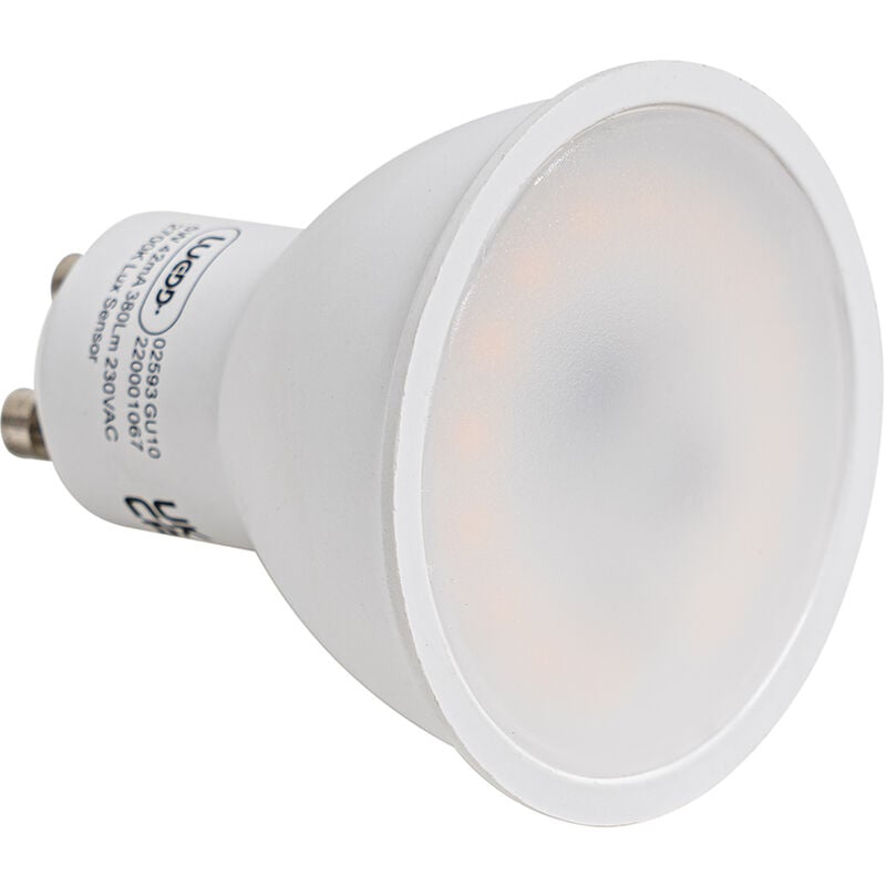 LUEDD Lampada LED GU10 sensore chiaroscuro 5W 380 lm 2700K