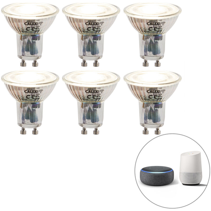 Calex Set di 6 lampade LED smart GU10 dimmerabili 5W 345 lm 2200-4000K