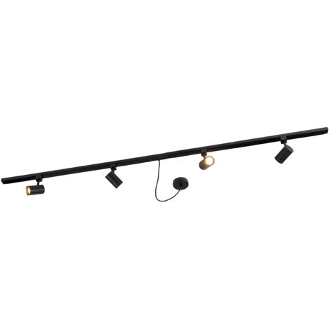 QAZQA Iconic Sistema A Binario Moderno 6 Luci In Bianco – Lunghezza 286 Cm, Componibile E Dimmerabile, Per Soggiorno E Cucina
