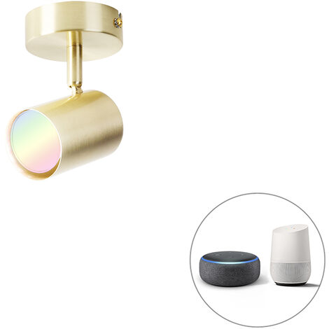 Faretto Moderno Jeana - 1 Luce, Bianco, GU10, 50W Max - Per Interni: Soggiorno, Camera, Cucina