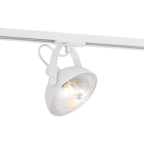 QAZQA magnax - Industriale - Acciaio - Bianco/Argento - Tondo Max. 1 x Watt (1/4)