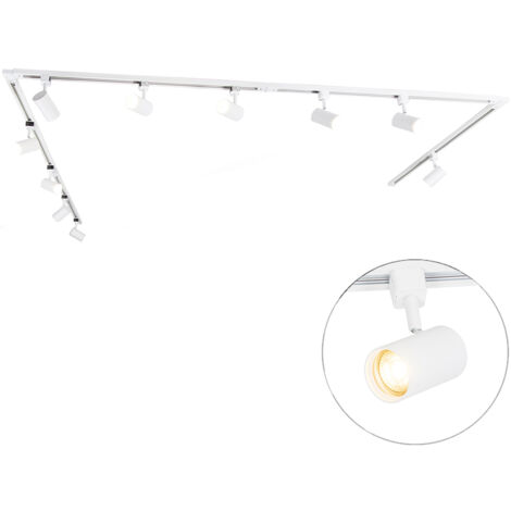 QAZQA Faretto iconic jeana - Moderno - Acciaio - Bianco - Oblungo Max. 10 x Watt