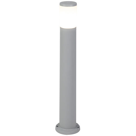 QAZQA Palo da giardino amelia - Moderno - Plastico - Grigio - Tondo E27  Max. 1 x 8.5 Watt