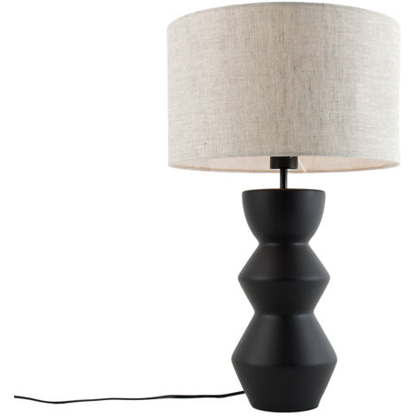 QAZQA Lampada da tavolo nina - Art déco - Vetro,Acciaio,Marmo - Bronzo