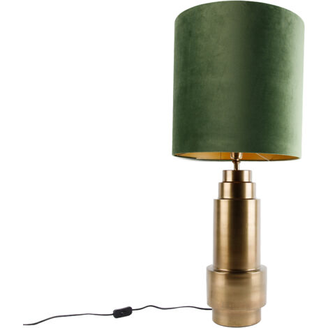 Faretto A Soffitto Qazqa Vidro Art Déco – 1 Luce, Verde, Attacco E14, Lunghezza 10 Cm, Per Soggiorno E Camera