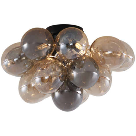 QAZQA Lampada da soffitto uvas - Design - Vetro,Metallo - Nero/Oro - Sfera Max. 4 x Watt (1/5)