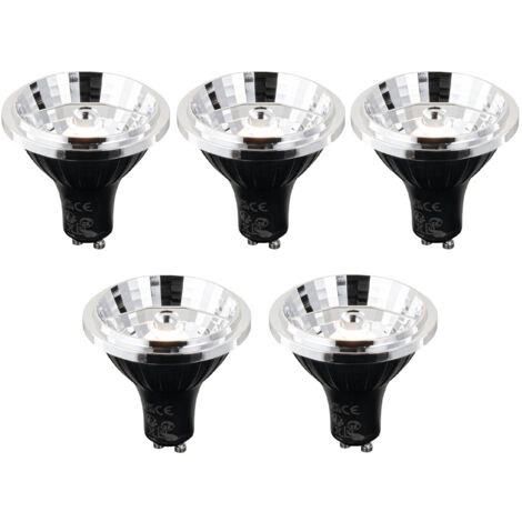 LUEDD Set di 5 lampadine LED GU10 dimmerabili a 3 livelli Kelvin 70mm 6W 500 lm 2200 - 3600K (1/4)
