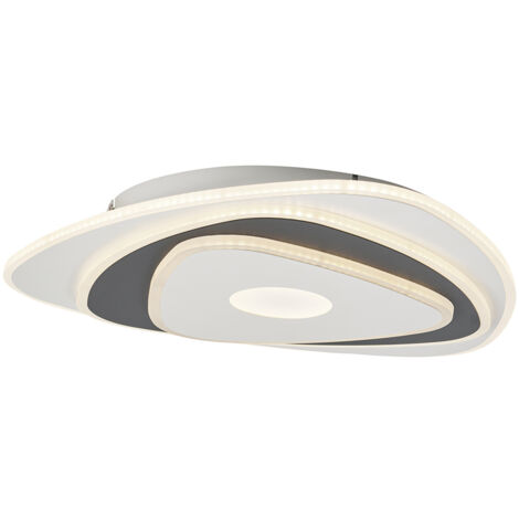 QAZQA Lampada da soffitto banci - Art déco - Vetro,Acciaio - Nero