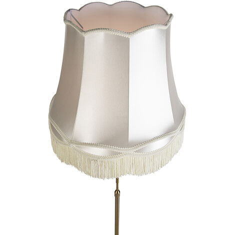 Lampada da tavolo, crema, PVC, gambe in metallo …