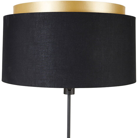 QAZQA Lampada da terra con paralume shade-duo - Moderno - Acciaio