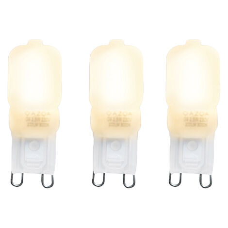 kit 10 lampade led g9 3w 6000k bianco freddo