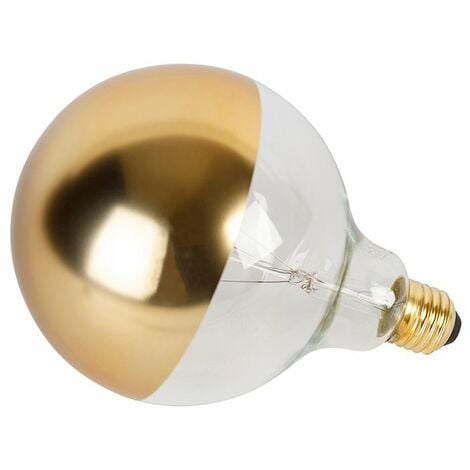 Lampada LED E27 dimmerabile G165 specchio oro 6W 100 lm 1800K