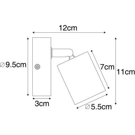 QAZQA suplux - Faretto Industriale - 3 luce - L 100 cm - Nero - Industriale,Moderno - Soggiorno I Camera da letto I Sala da Pranzo I Cucina
