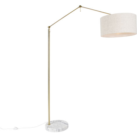 Lampada Da Terra Design Qara, Paralume In Vetro Fumé, Nero, Altezza 161 Cm, Attacco E27, Con Cavo E Spina
