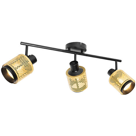 QAZQA Faretto da soffitto/parete facil - Moderno - Acciaio - Nero