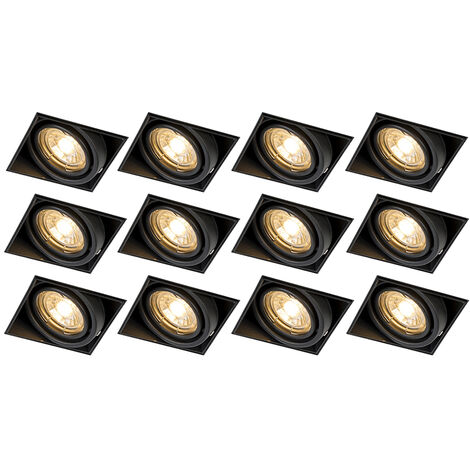 Faretto da incasso grande oneon trimless 111 - Moderno - Acciaio - Nero