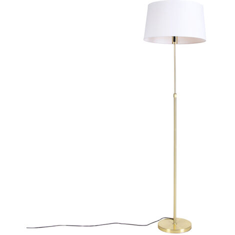 Qazqa Buell Lampada Da Terra Moderna 3 Luci - Nero E Oro, Attacco GU10, IP20