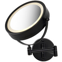 QAZQA Illuminazione per specchio vicino - Moderno - Acciaio - Nero - Tondo (non sostituibile) LED Max. 2 x 1 Watt - Nero