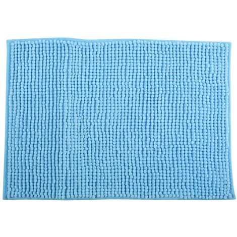 kuscheliger Hochflor spirella Badematte Blau Rutschfester Badvorleger 55x55 cm mit WC Ausschnitt viele Gr/ö/ßen waschbar 40/°