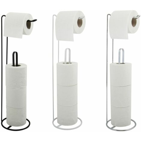 Klopapier Toilette Accessoire schw Toilettenpapierhalter Rollenhalter Ständer f 