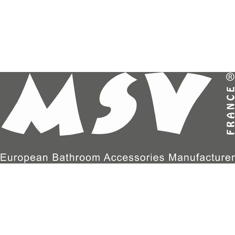 MSV WC Bürste Toilettenbürste WC Garnitur Klobürste „Paris“ aus Edelstahl  mit hygienischem Behälter Blau