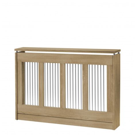 Cache-radiateur Cristian 3121 TOPKIT largeur 120 cm Grand Cache-radiateur élégant Chêne