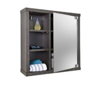 Armoire de toilette Gala 8910 TOPKIT avec miroir Armoire de toilette Dimensions : 60x60x18 cm Wengué