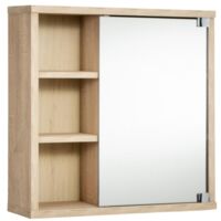 Armoire de toilette Gala 8910 TOPKIT avec miroir Armoire de toilette Dimensions : 60x60x18 cm Chêne