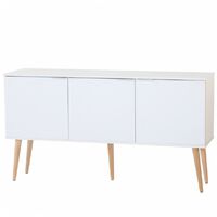 TOPKIT | Buffet 3 portes blanc 2489 | Buffet Buffet | Buffet de salle à manger | couleur blanche