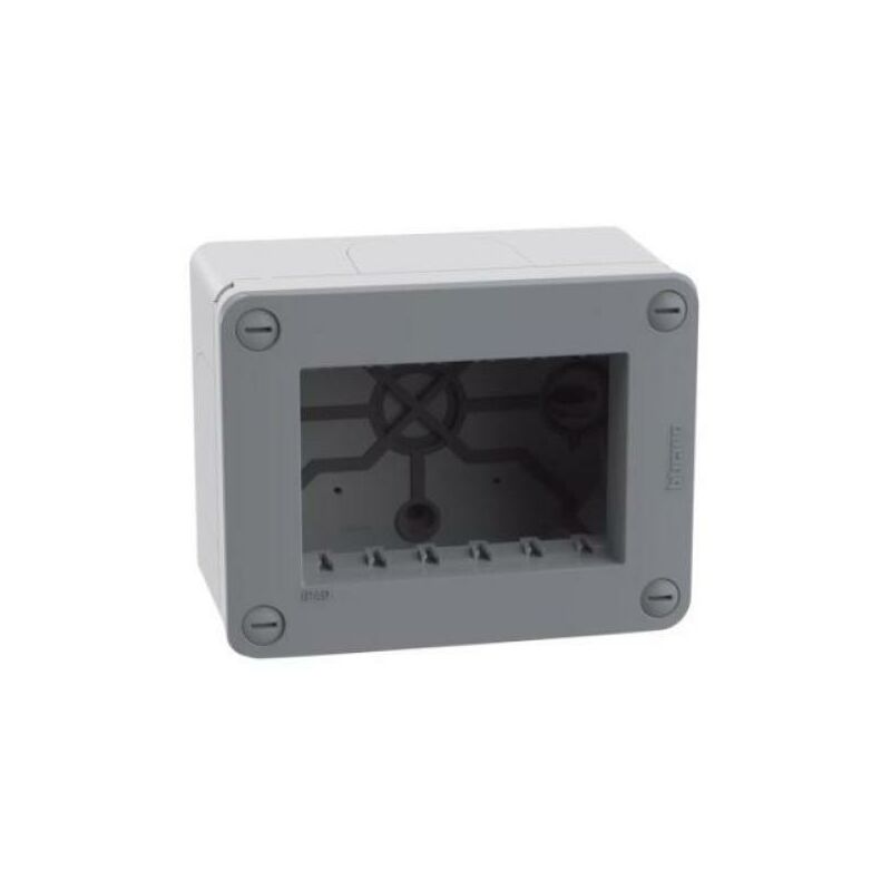 Bticino matixgo 3 module box ip40 grey - 28403g