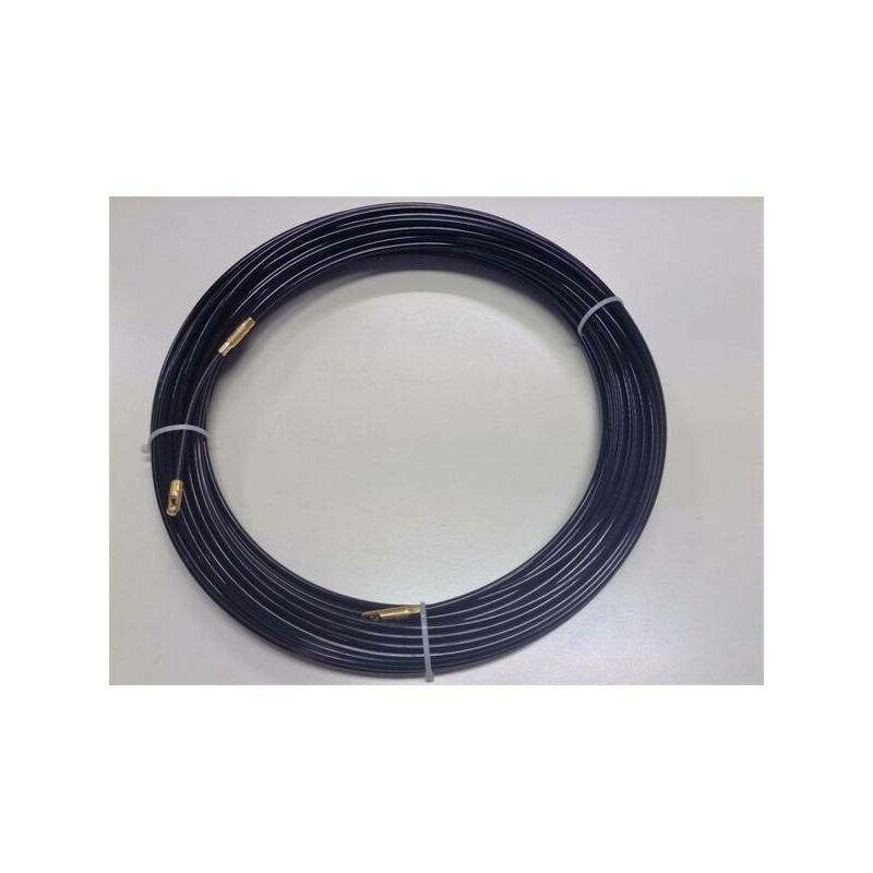 Aiguille tire-fils en nylon noir Ø 4 mm, 30 mètres, avec terminaux  interchangeables