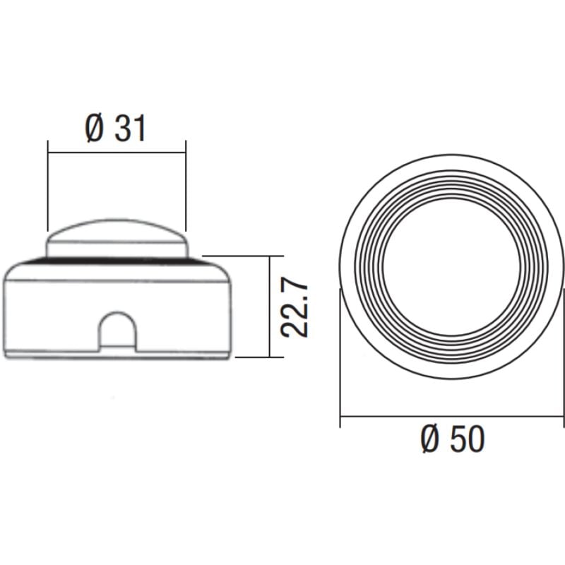 Interrupteur à pied, 2A, 250V, noir Electraline