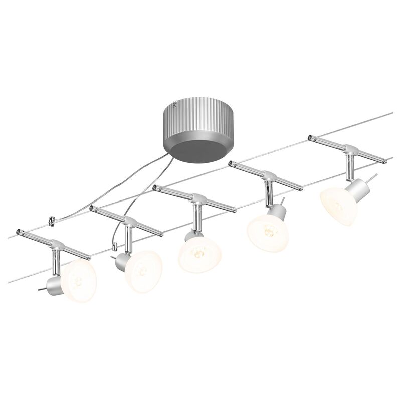Spot Paulmann Spot sheela pour câble dc sans ampoule - 12v - 10w - gu5. 3 - chrome mat / opale