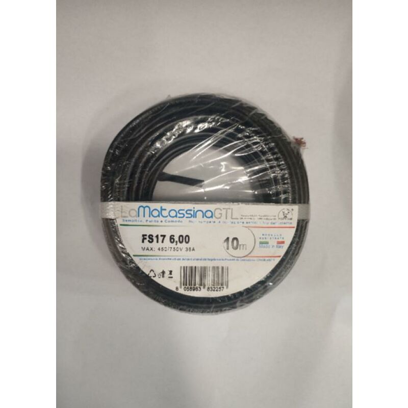 Câble Unipolaire FS17 Noir, Section 2,5 Mm², Longueur 25 M - Pour Installation électrique Fixe (CPR Conforme)