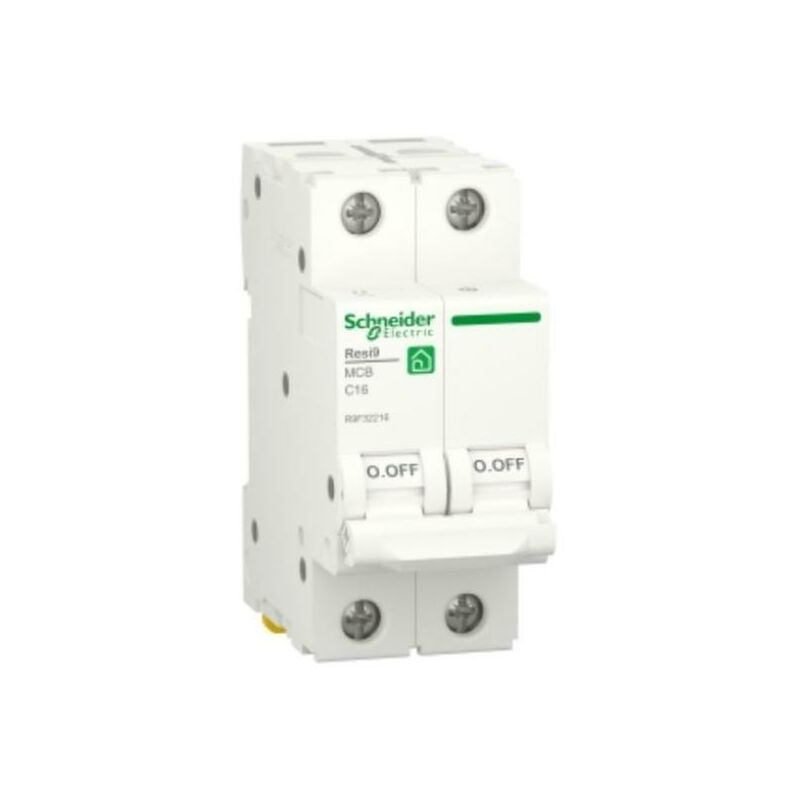 Schneider electric disjoncteur resi9 2p 16a 4500a courbe c - r9f32216