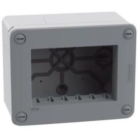 Bticino matixgo 3 module box ip40 grey - 28403g