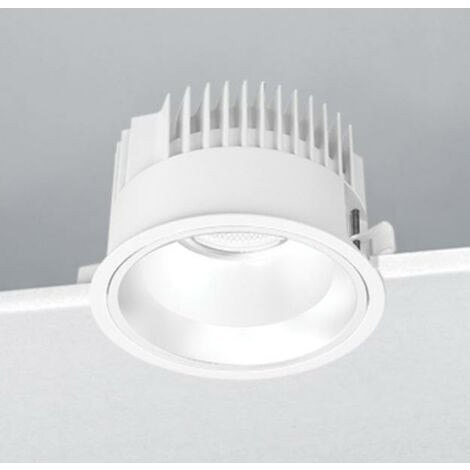 Spot LED Encastrable Compact Blanc 3W 300lm (25W) 120° AC220-240V - Blanc  Naturel 4000K perçage