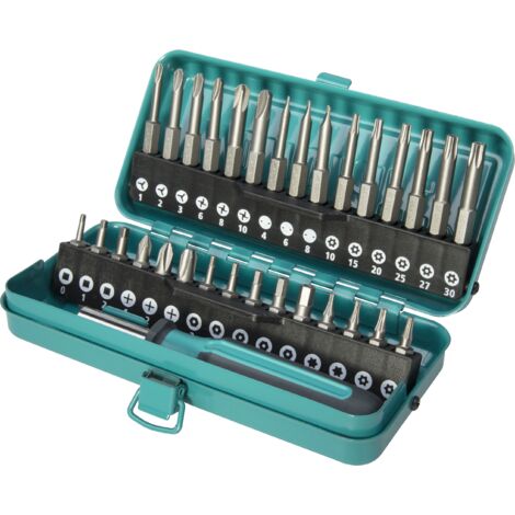 wolfcraft - Coffret d'Embouts de Vissage et Tournevis à Main - Embouts de 25 à 50 mm - 31 pièces - réf. 1386000