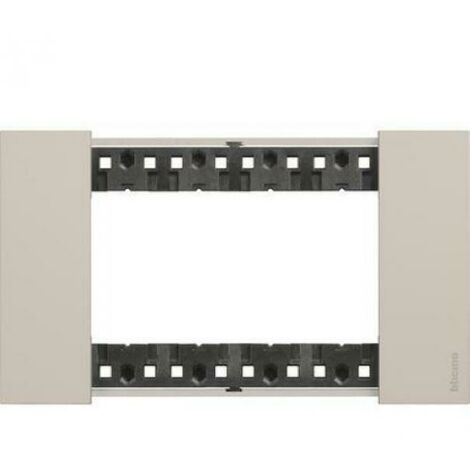 Bticino living now plate 4 modules plastique couleur sable ka4804km