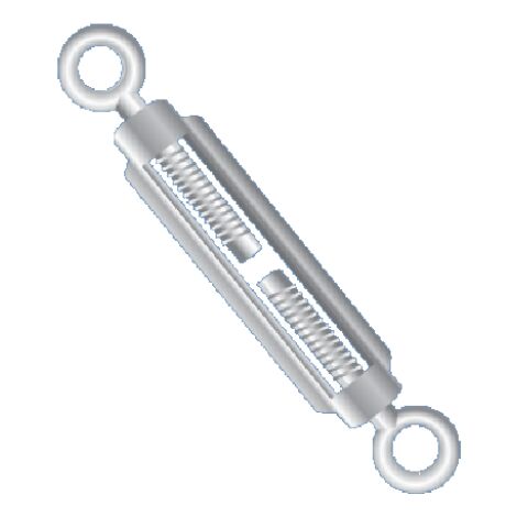 Tendeurs 2 Yeux Galvanisés M12 | Lot De 4 Pièces | Acier FE 430 B | Pour Câbles, étendoirs, Tension | Antirouille