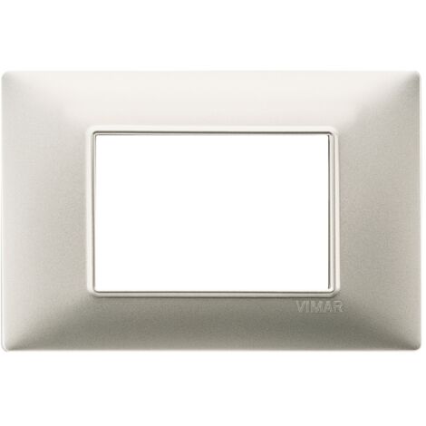 Vimar Plana plaque 3 modules couleur nickel mat 14653.21