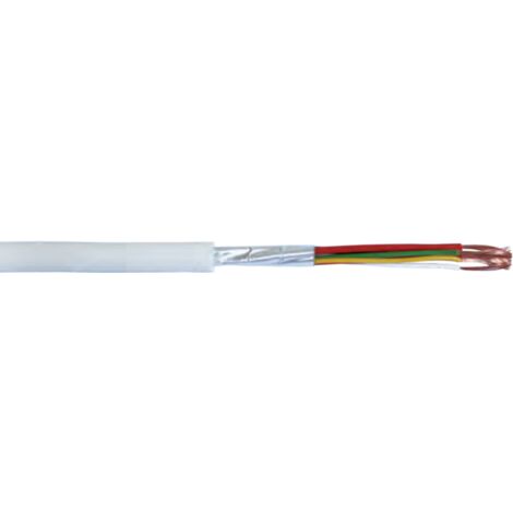 Câble d'alarme micro tek 2x0.22 diamètre extérieur 3.10mm blanc 100m - ax20202200