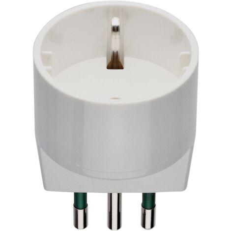 Vimar adaptateur fiche 2p+e 10a s11 + prise 2p+e 16a p30 blanc - 00302.b