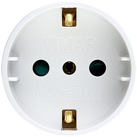 Vimar adaptateur fiche 2p+e 10a s11 + prise 2p+e 16a p30 blanc - 00302.b