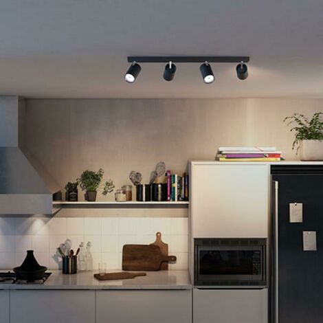 Philips hue spotlight kosipo 4 lights black 915005532301 5059430pn