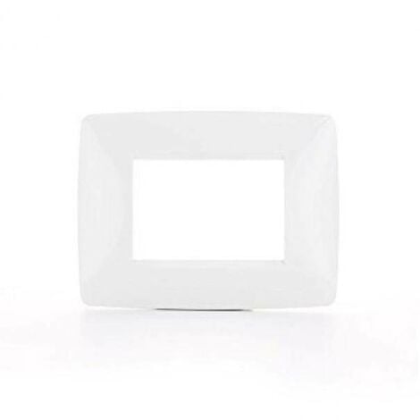 Gewiss Plaque Article 3 Places Blanc Lait GW16303TB Chorus