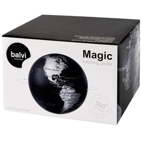 Balvi Globe Terrestre Magic Giratoire 360° - 14cm Polystyrène - Décoration Lumineuse