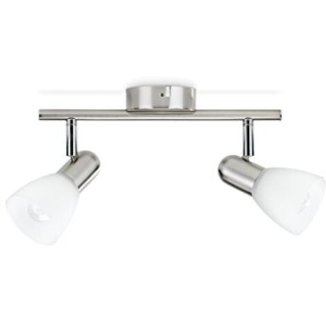 Spot métal 2 lumières philips burlap e14 ip20 nickel socket - 5023217e7