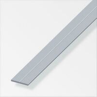 Barre plate de 1mt en aluminium naturel, couleur naturelle 25804