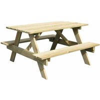 Table picnic en bois - Dimensions : 91 x 90 x 50 cm